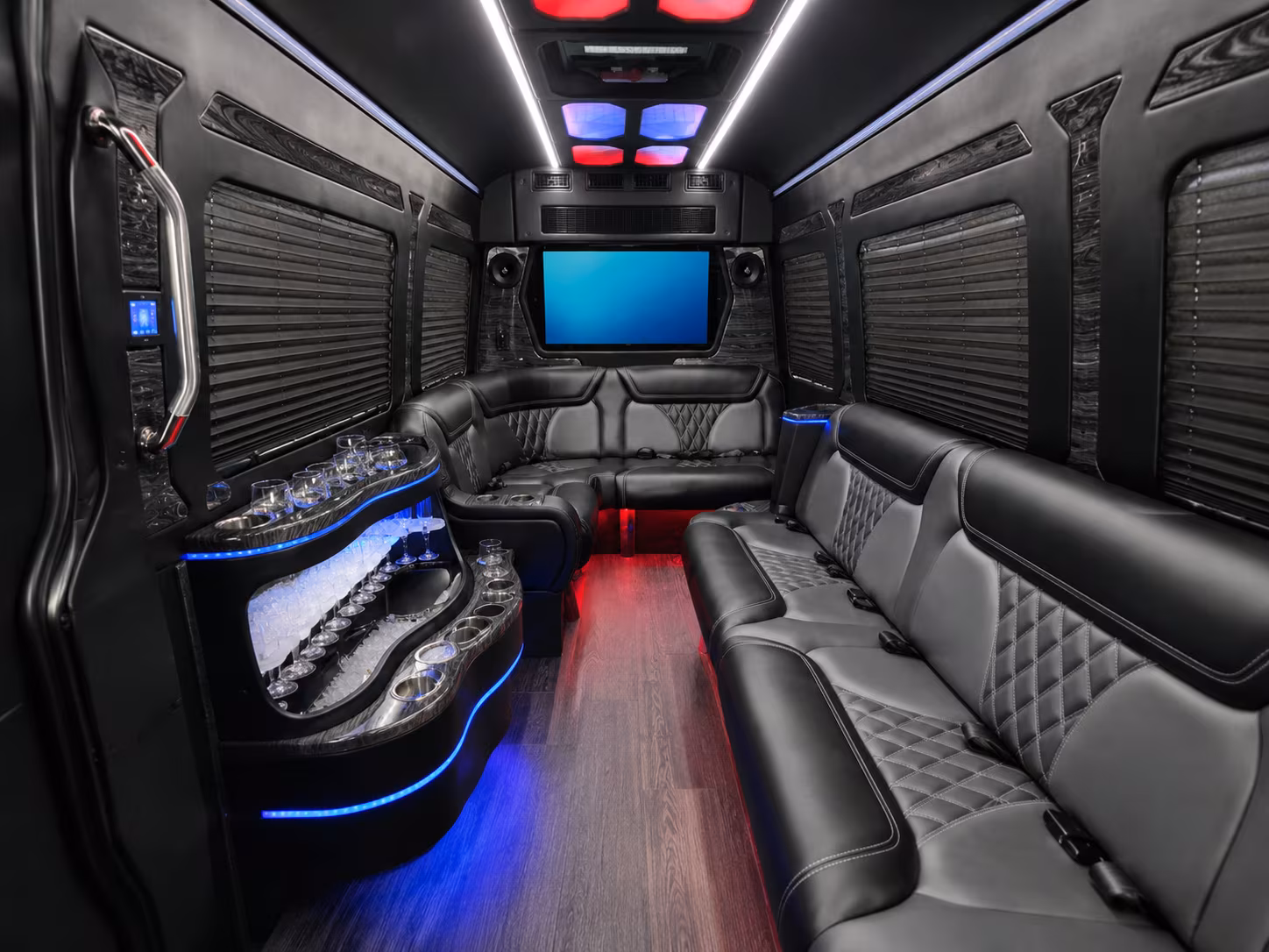 fort myers 20 passenger party bus interior