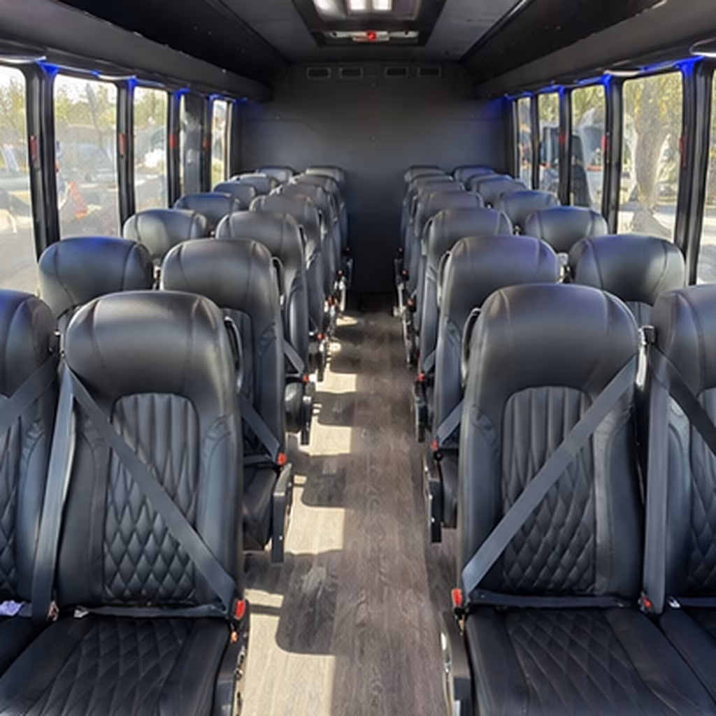 fort myers 25 passenger minibus inside