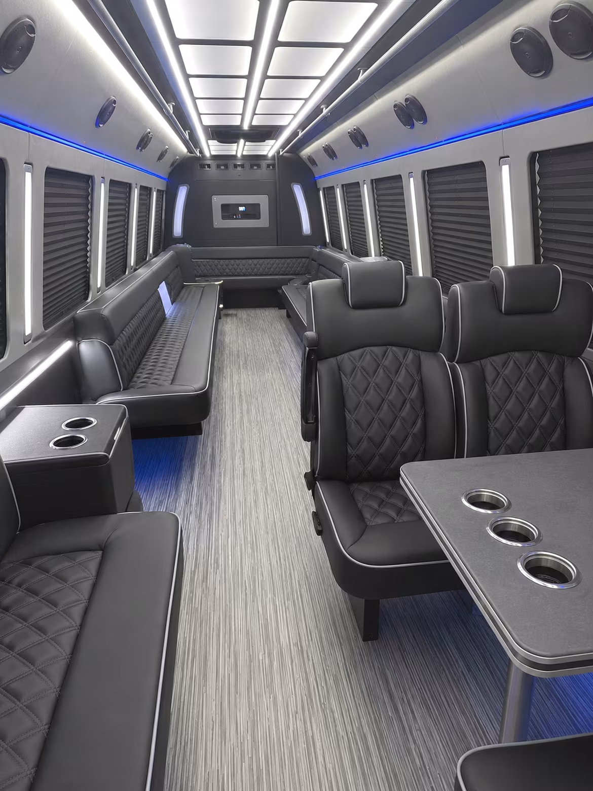 fort myers 25 passenger party bus inside
