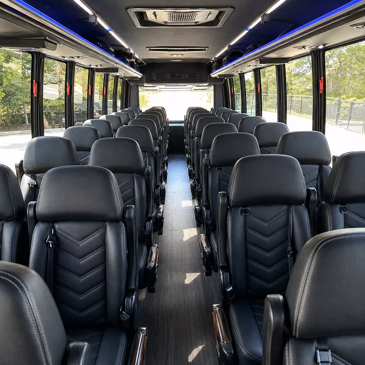 fort myers 28 passenger minibus inside