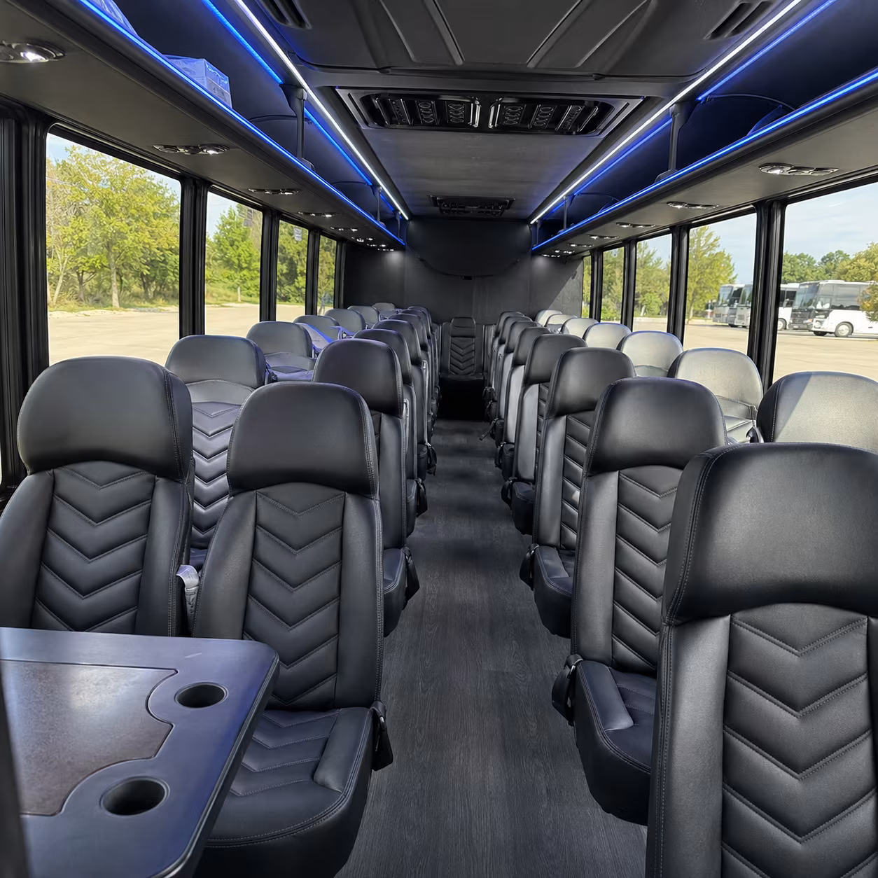 fort myers 28 passenger minibus interior