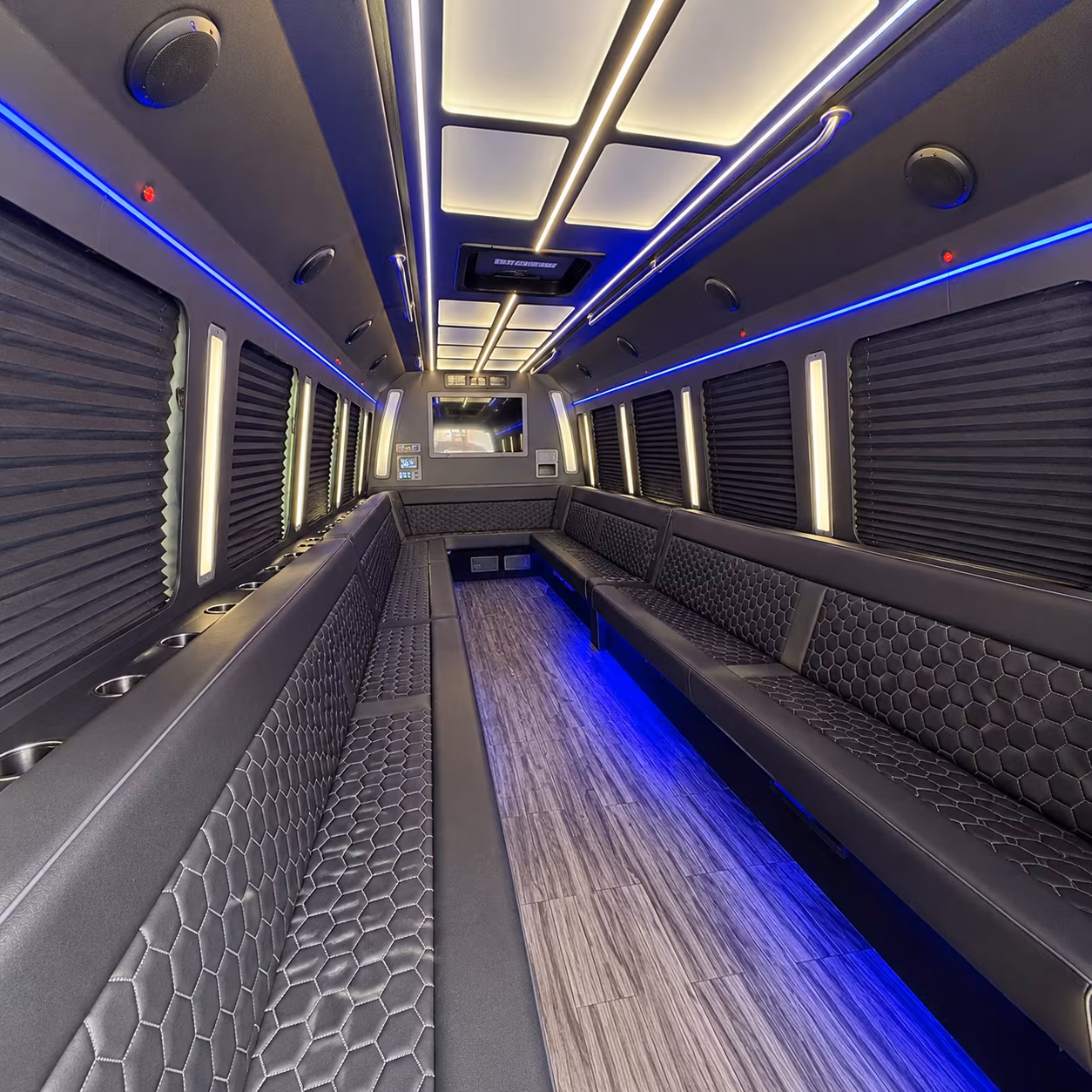 fort myers 30 passenger party bus interior