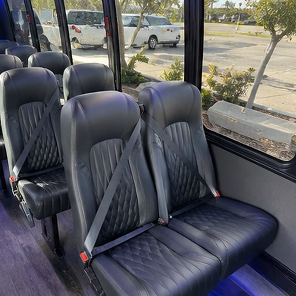 fort myers 35 passenger minibus inside
