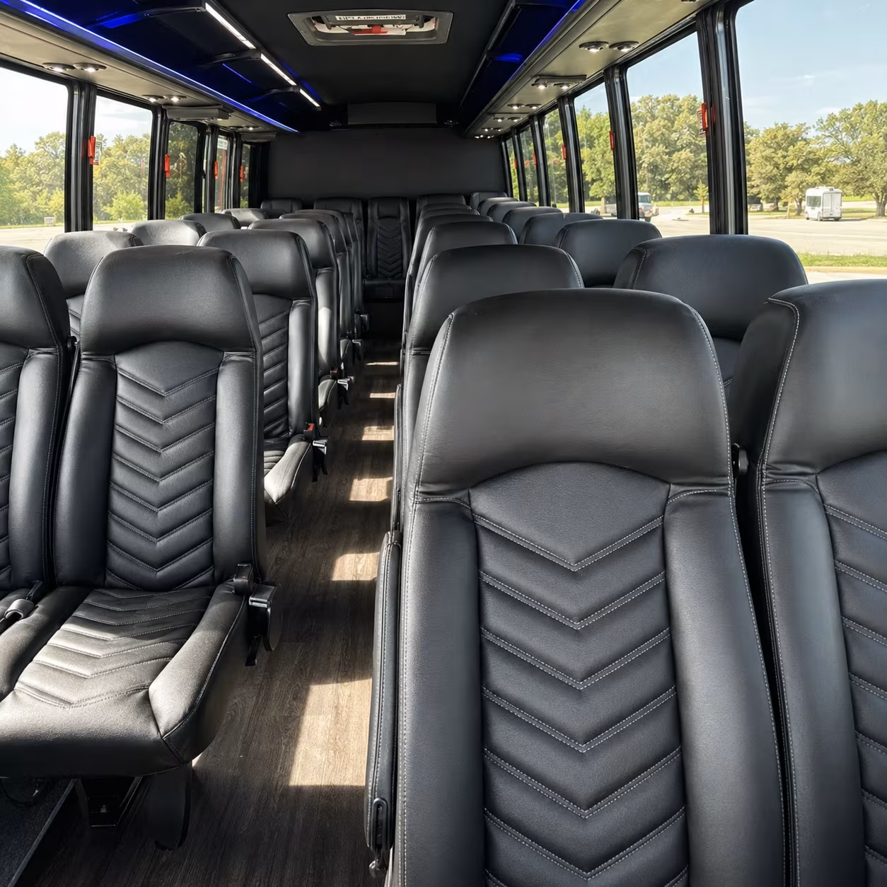 fort myers 35 passenger minibus interior
