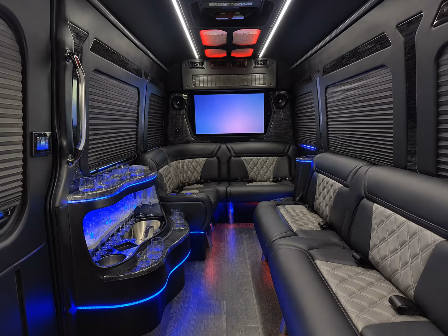 fort myers 50 passenger party bus interior