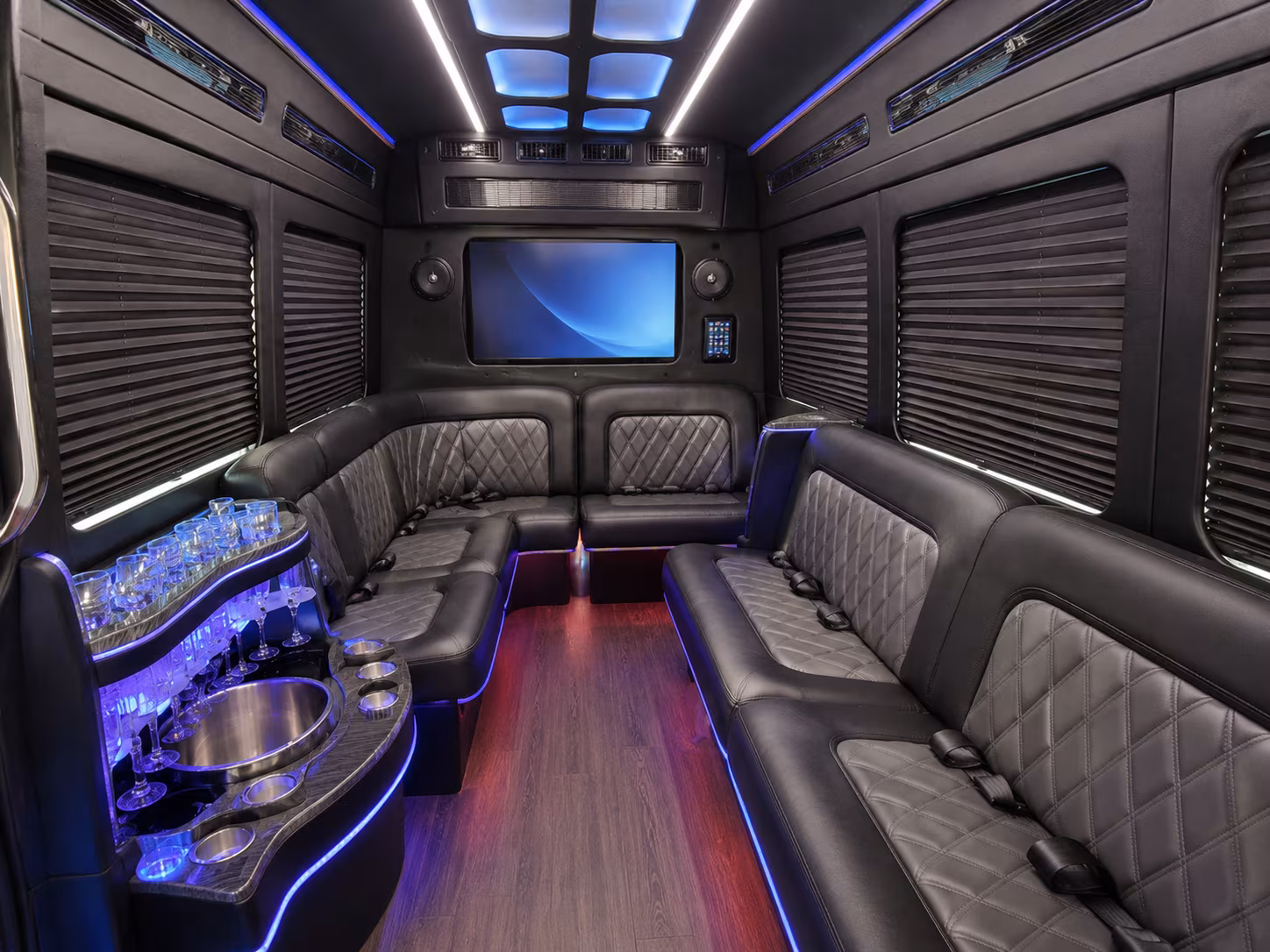 fort myers 56 passenger charter bus interior